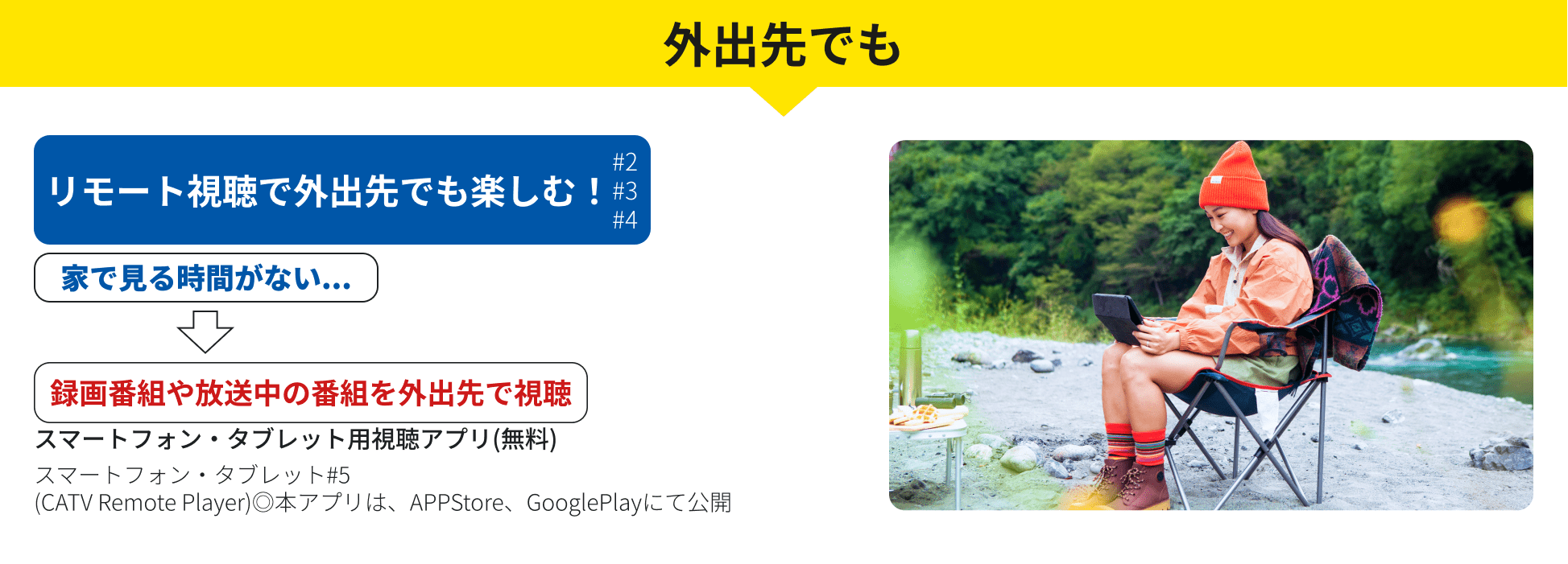 外出先でも