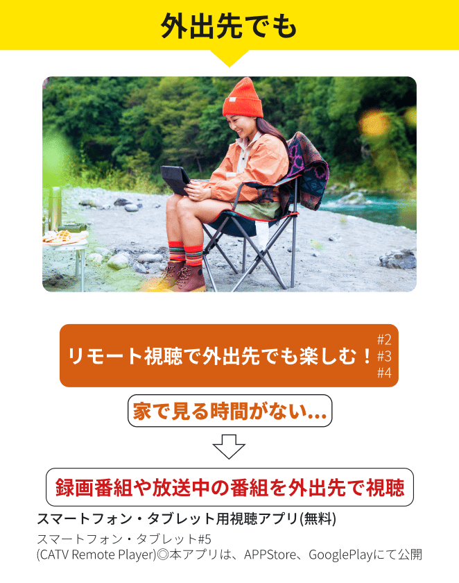 外出先でも