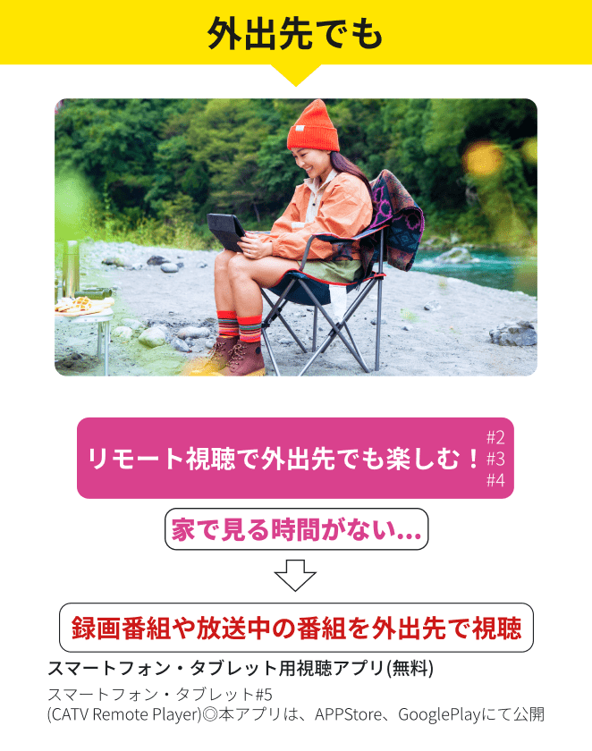 外出先でも