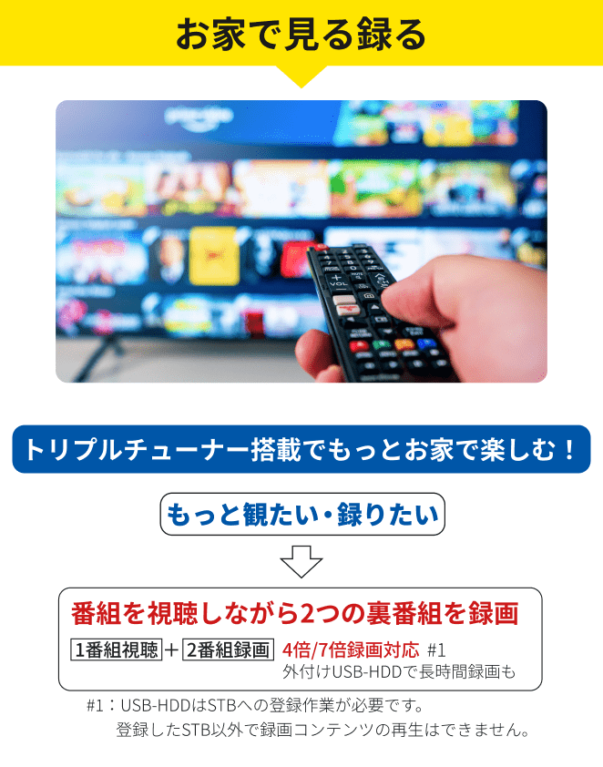 お家で見る録る